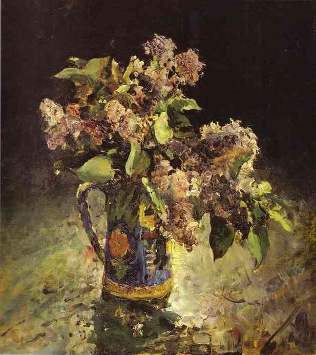 Oil painting:Lilacs in Vase. 1887