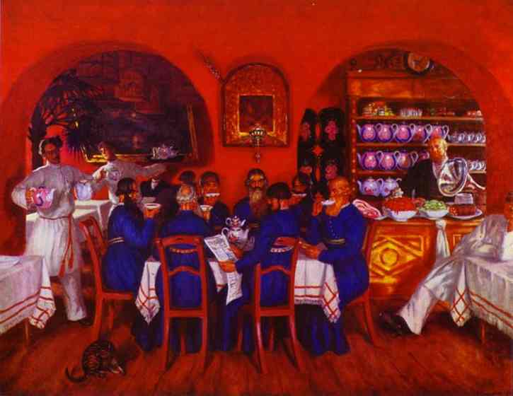 Oil painting: Moscow Traktir (Tavern). 1916