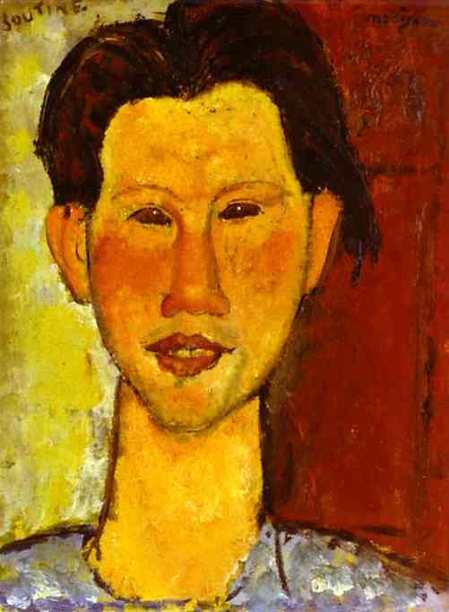 Oil painting:Portrait of Chaim Soutine. 1915