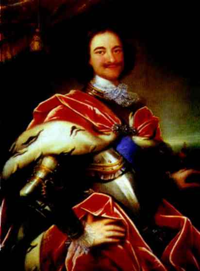 Oil painting:Portrait of Peter the Great. 1717