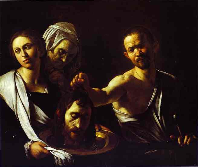 Oil painting:Salome with the Head of St. John the Baptist. c.1609-1610