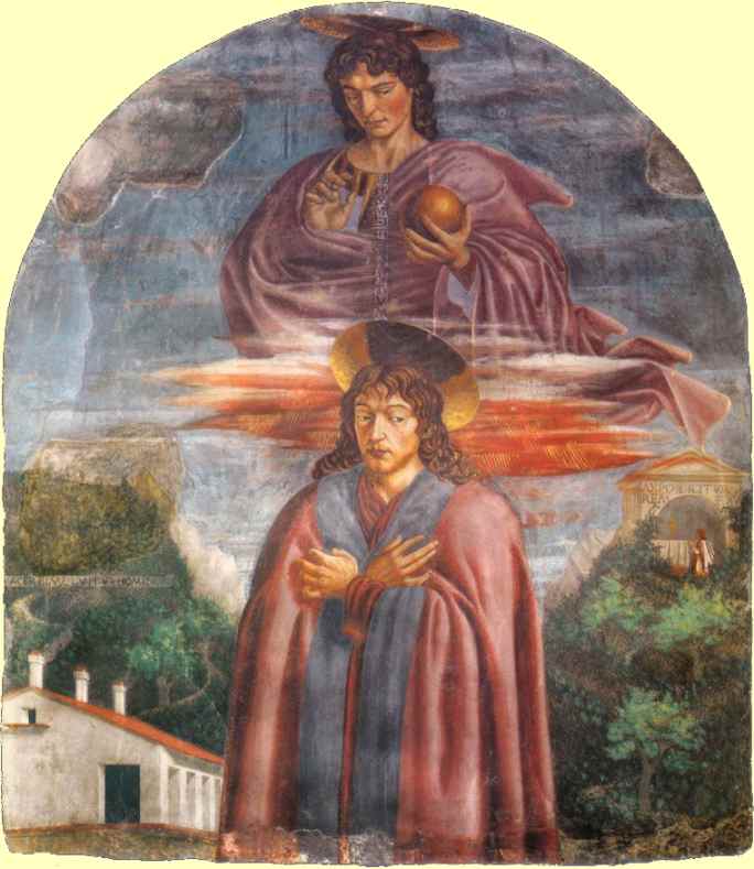 Oil painting:St Julian and the Redeemer. c. 1453