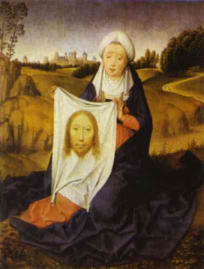 Oil painting:St. Veronica. c.1480