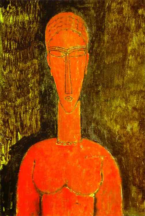 Oil painting:The Red Bust. 1913