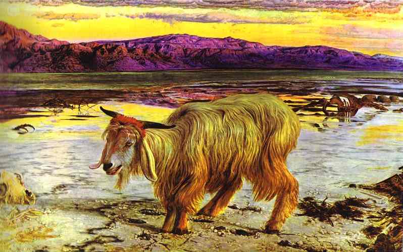 Oil painting:The Scapegoat. 1854