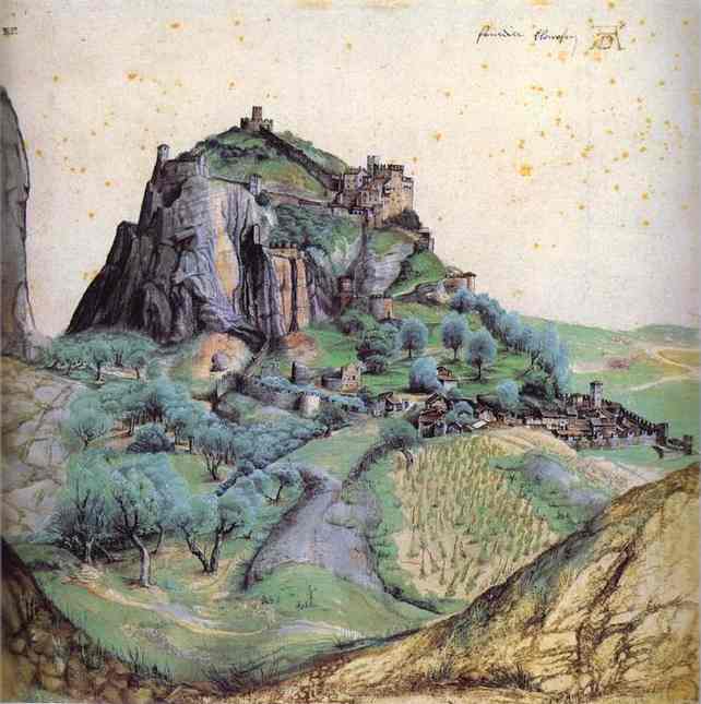 Oil painting:View of Arco. 1495