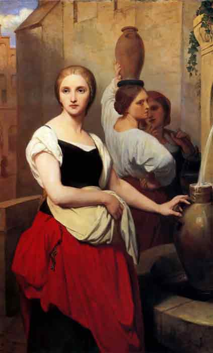 Oil painting for sale:Margaret at the Fountain, 1852