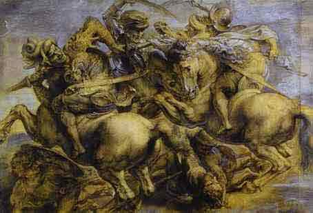 Copy of the Battle of Anghiari by Leonardo. 1550