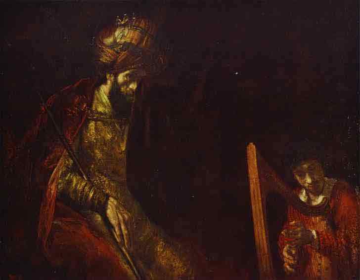 David Playing the Harp before Saul. c. 1656