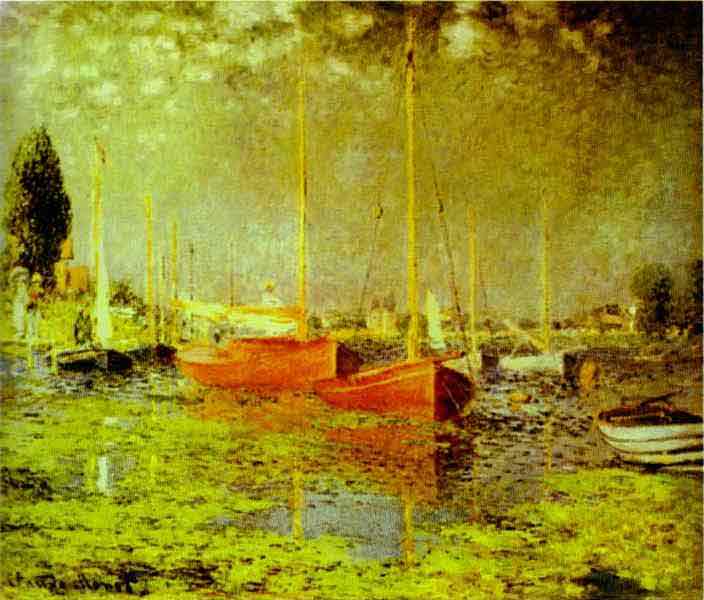 Red Boats. Argenteuil. 1875.