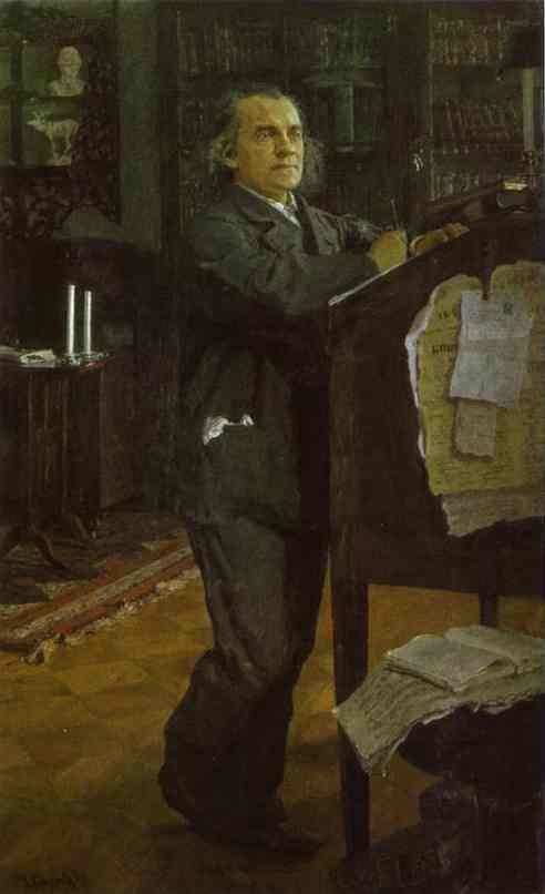 Oil painting:Portrait of the Composer Alexander Serov. 1888