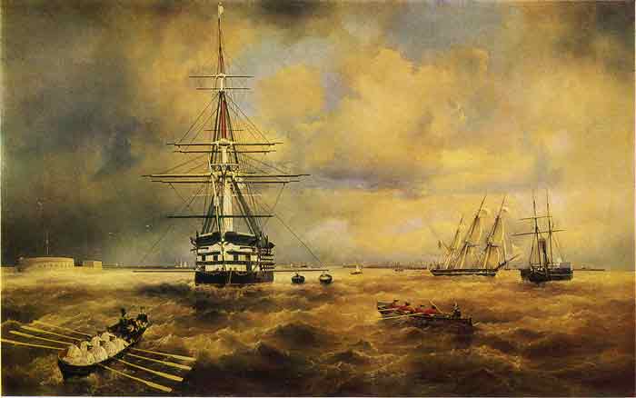 Oil painting for sale:The Kronstadt Roadstead, 1840