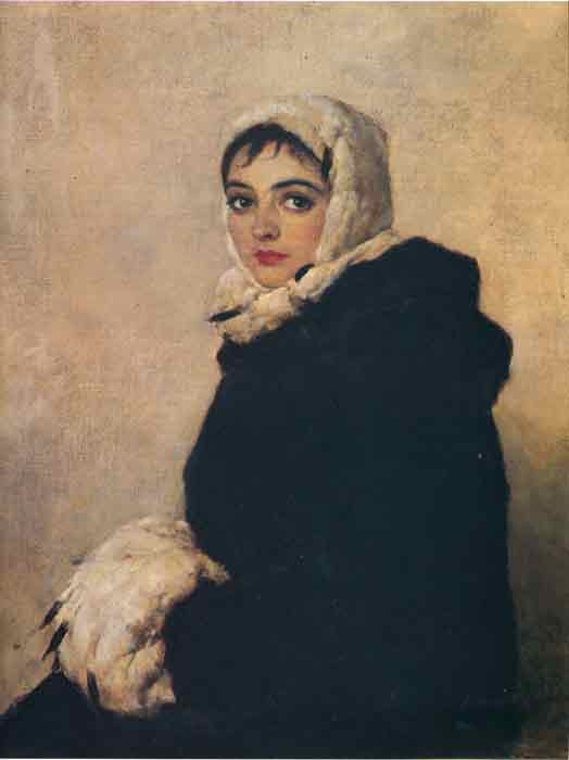 Oil painting for sale:Portrait of the Ballerina Krasnosheeva, 1945