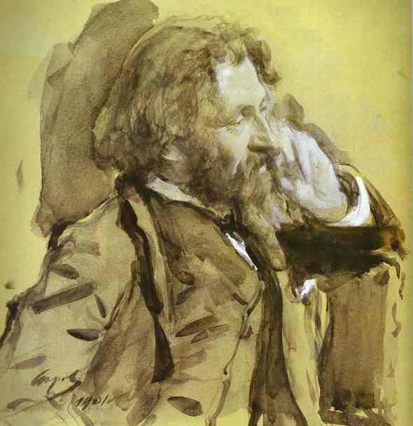 Oil painting:Portrait of the Artist Ilya Repin. 1901