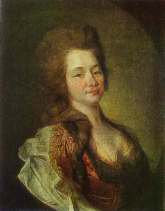 Oil painting:Portrait of M. A. Lvova. 1781