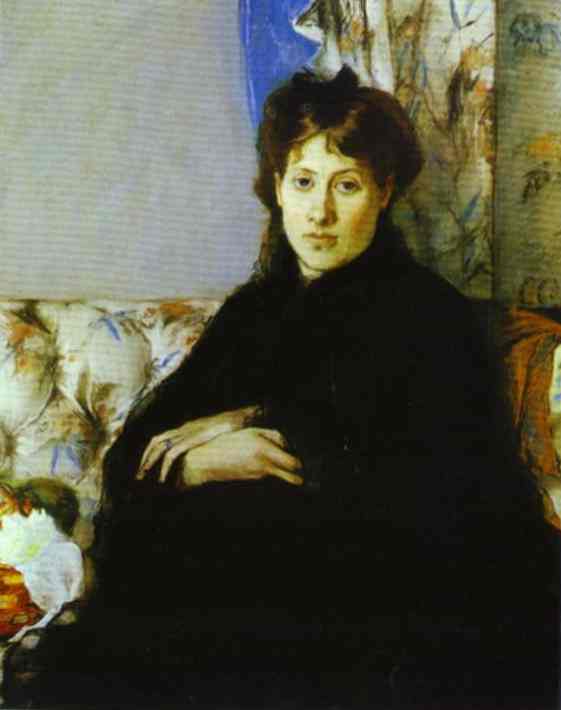 Oil painting:Portrait of Madame Pontillon. 1871