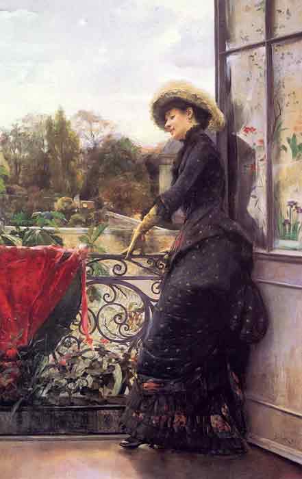 Oil painting for sale:On The Terrace, 1884