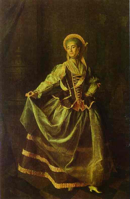 Oil painting:Portrait of A. P. Levshina. 1775