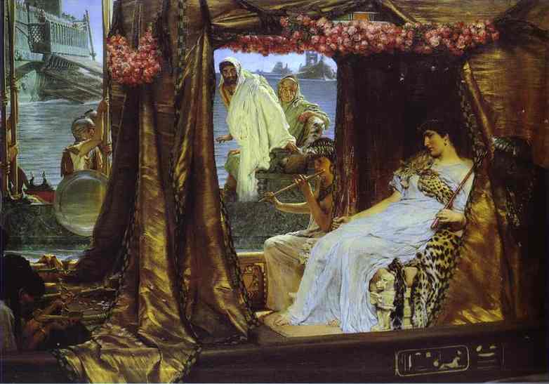 Oil painting:Anthony and Cleopatra. 1885