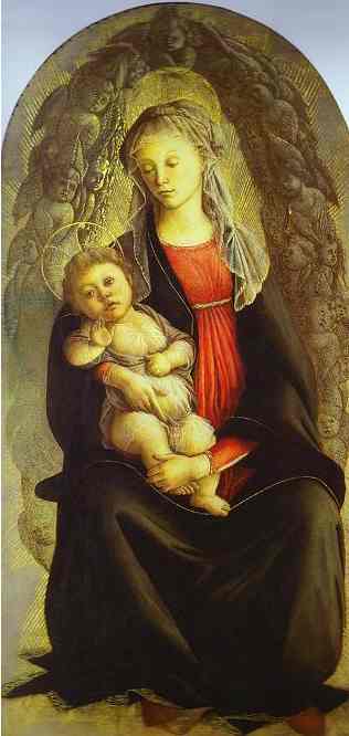 Oil painting:Madonna in Glory. c.1469
