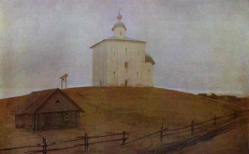 Oil painting:Novgorod Church. 1903