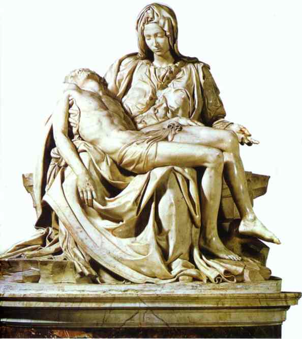 Oil painting:Pieta. 1499