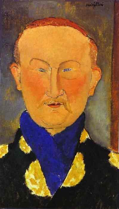 Oil painting:Portrait of Leon Bakst. 1917