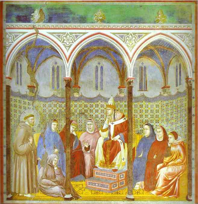 Oil painting:Preaching before Pope Honorius III. 1295