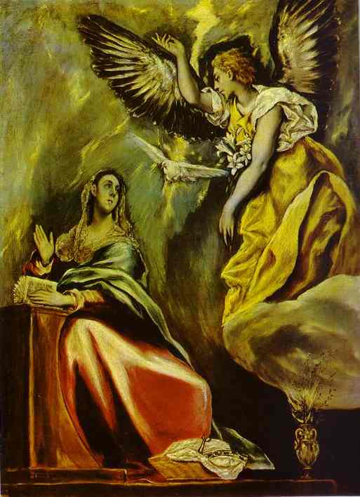 Oil painting:The Annunciation. 1600s