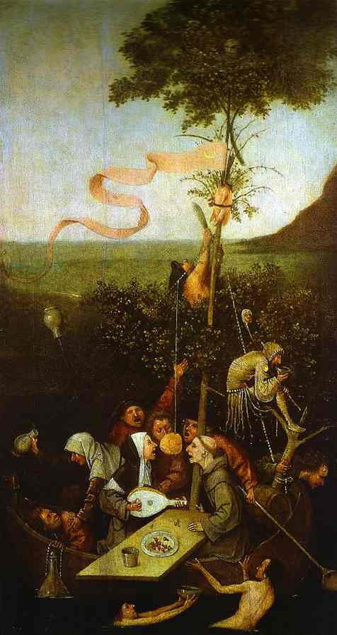 Oil painting:The Ship of Fools. 1490