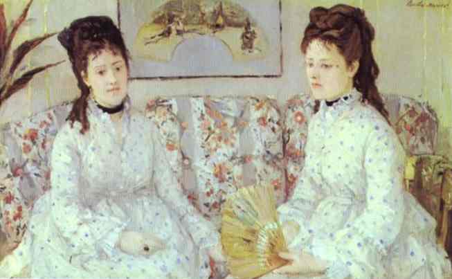 Oil painting:The Sisters. 1869