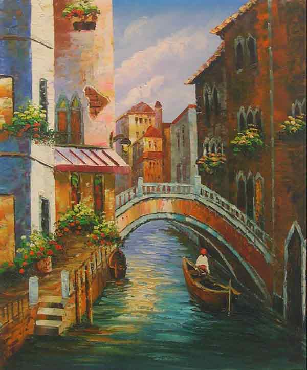 Oil painting for sale:Style of Venice building