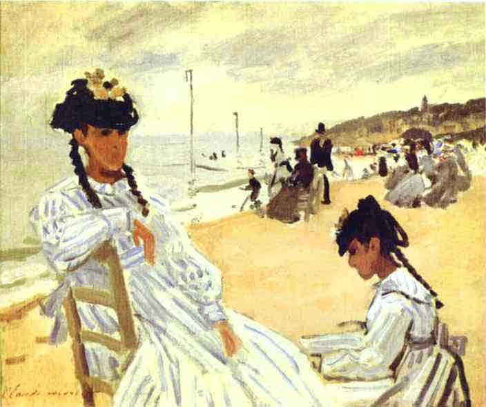 On the Beach at Trouville 1870.