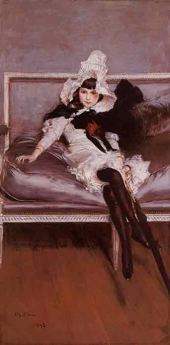 Oil painting for sale:Portrait of Giovinetta Errazuriz, 1892