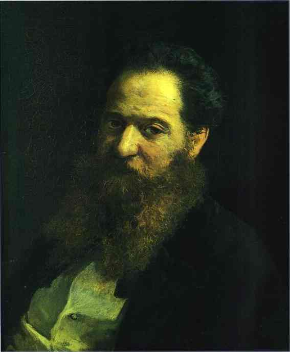 Oil painting:Portrait of the Physiologist Moriz Schiff. 1867