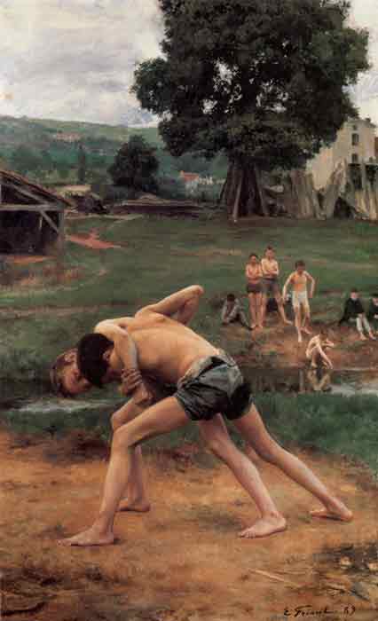 Oil painting for sale:La Lutte [Wrestling], 1889