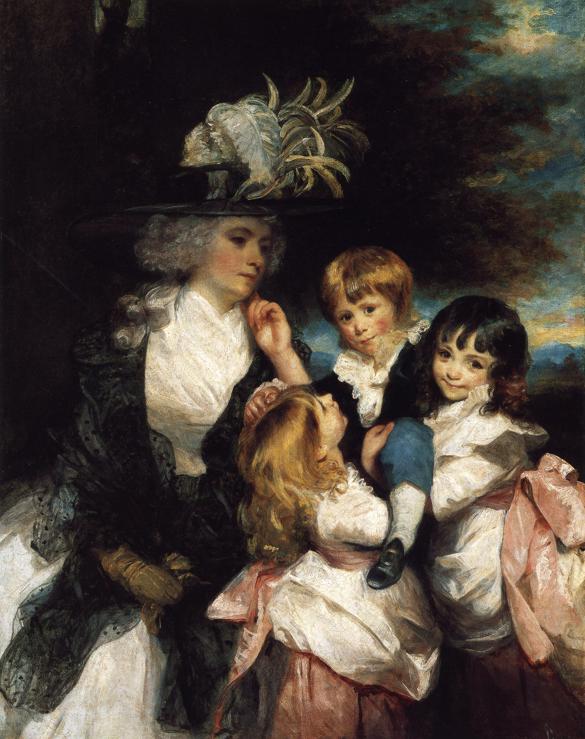 Oil painting:Lady Smith and Children. 1787