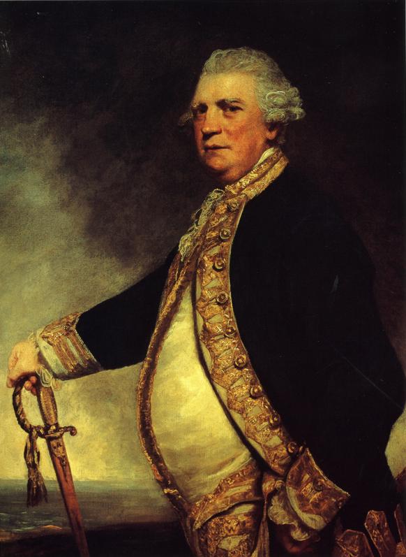 Oil painting:Augustus Keppel. 1779