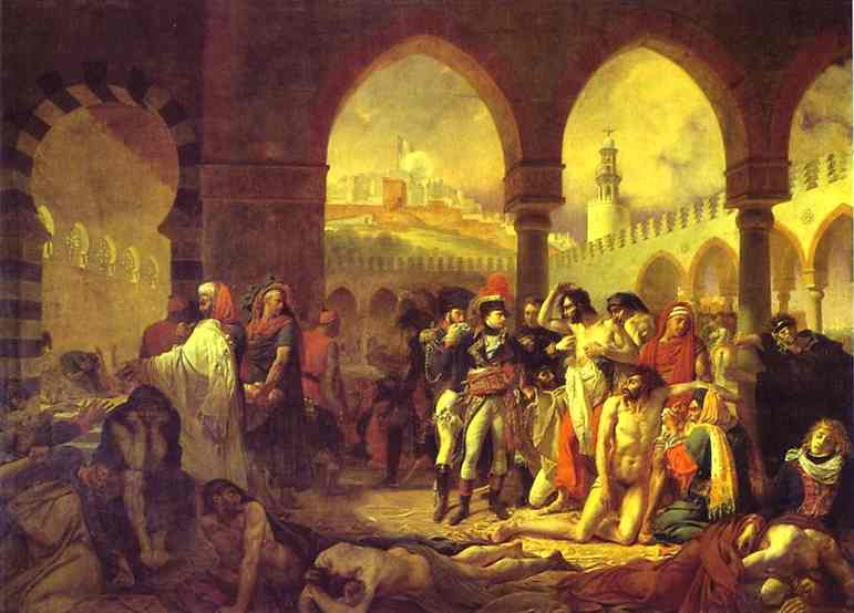 Oil painting:Bonaparte Visiting the Plague-Striken at Jaffa on 11 March 1799