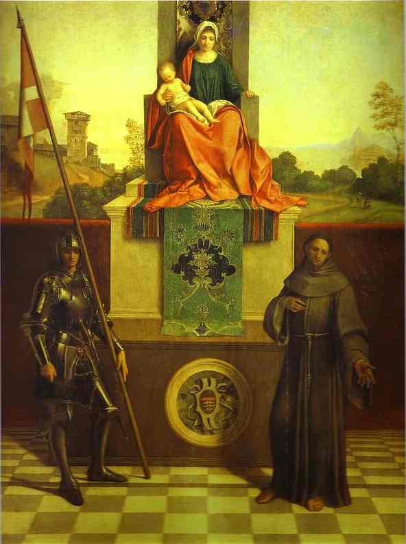 Oil painting:Castelfranco Madonna. c.1506