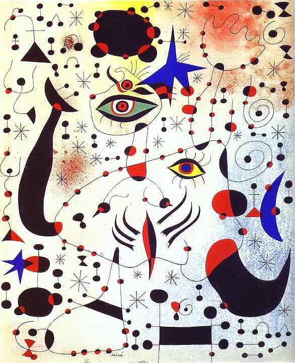 Oil painting:Ciphers and Constellations, in Love with a Woman. 1941