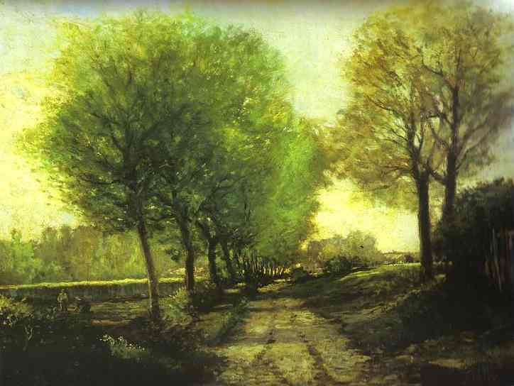 Oil painting:Lane near a Small Town. 1864