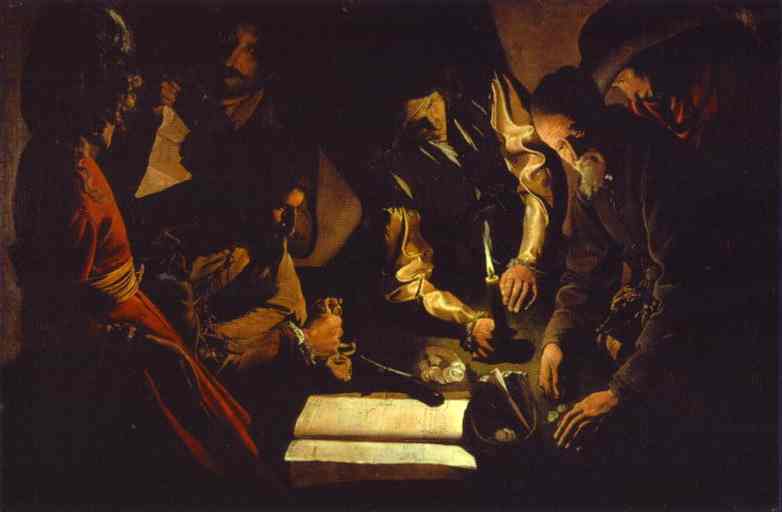 Oil painting:Paid Money, also called The Money-lender, also called The Payment of Taxes. c. 1625