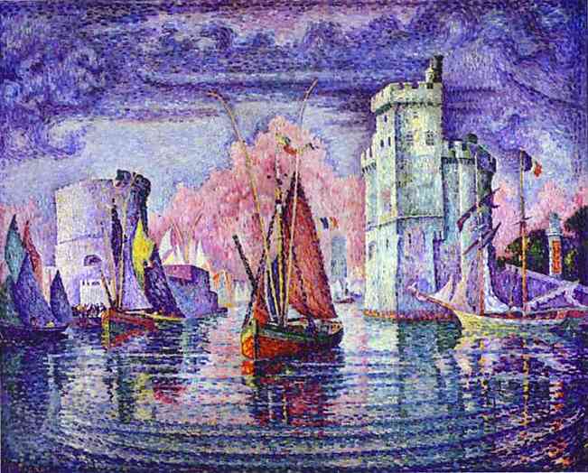 Oil painting:Port of La Rochelle. 1921
