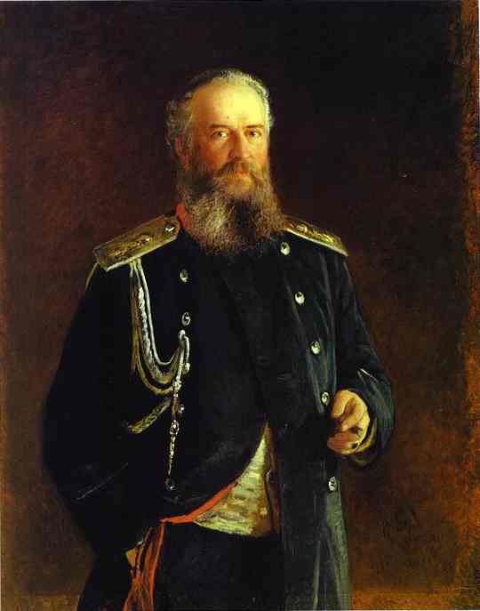 Oil painting:Portrait of Adam Olsufyev. 1881