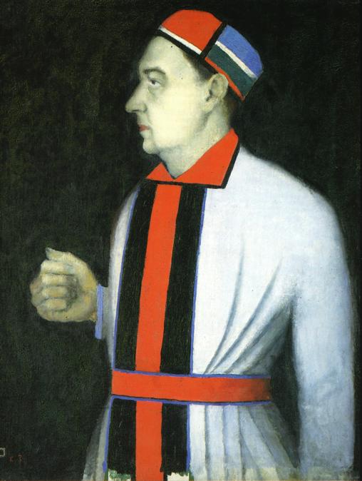 Oil painting:Portrait of Man (N.N.Punin?). 1933