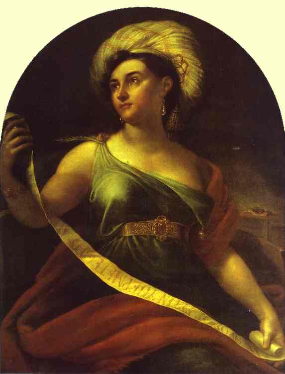 Oil painting:Sibyl of Delph. (Portrait of N. S. Semenova.) 1828