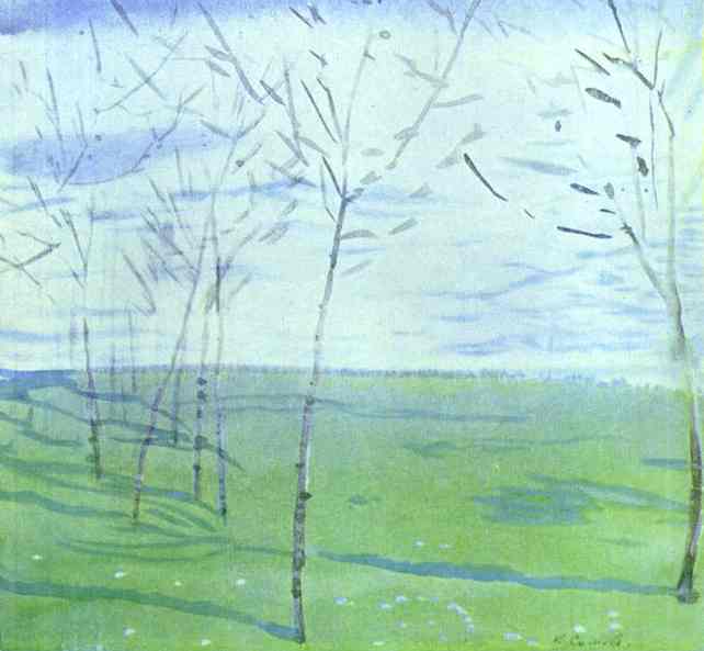 Oil painting:Spring Landscape. 1910