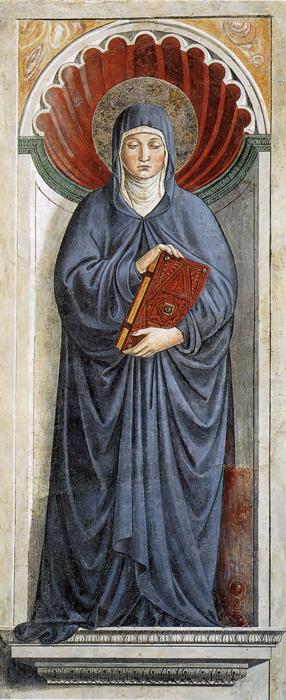 Oil painting:St. Monica. 1464