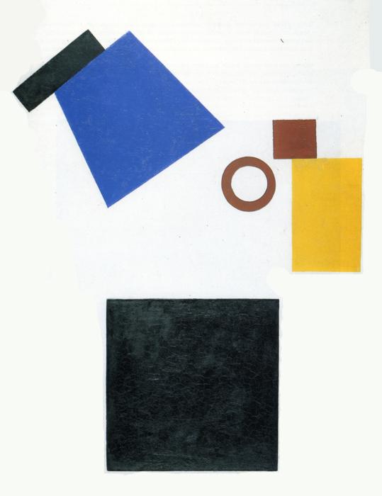 Oil painting:Suprematism. Two-Dimensional Self-Portrait. 1915